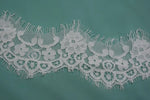 ruban dentelle blanc fleurs motifs géométriques classique polyester nylon maille écologique