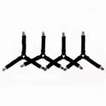 clips lit réglables caoutchouc blanc noir 4pcs triangle simple moderne