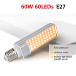 lampe led plante 45w 50w 60w double tete spectre complet moderne flexible e27 clip