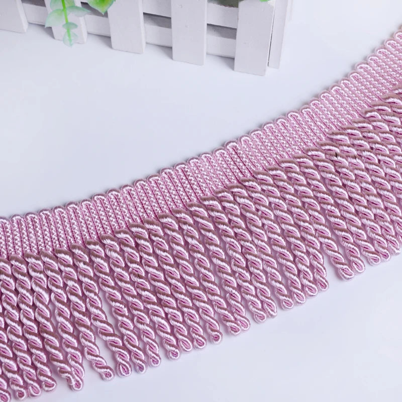 ruban frisé or rose argent vert clair franges torsadées classique polyester écologique
