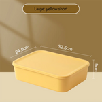 boîtes rangement modernes bleu orange jaune matériau plastique respectueux environnement treillis couvercle petite moyenne