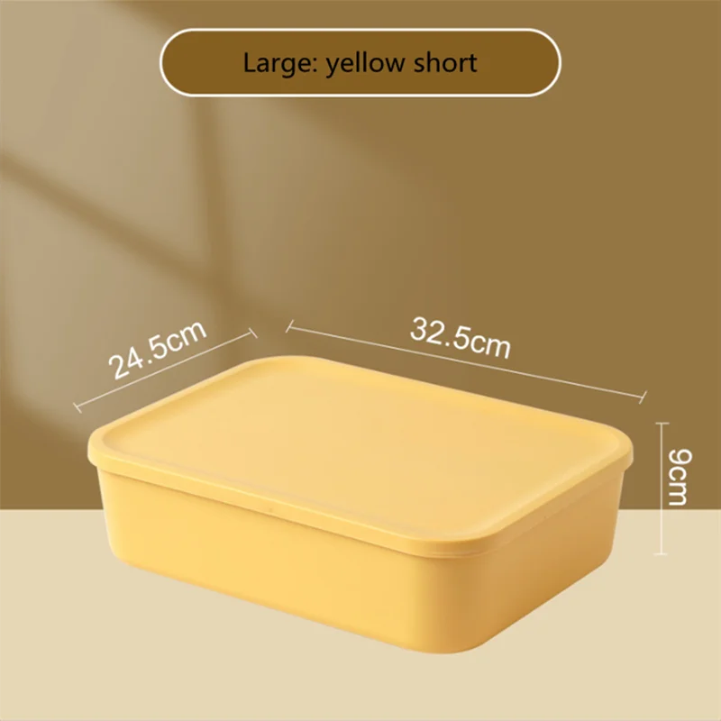 boîtes rangement modernes bleu orange jaune matériau plastique respectueux environnement treillis couvercle petite moyenne