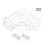 étagère salle bain moderne adhésive noir grille métallique rangement bouteilles cosmétiques flacons pots boîtes