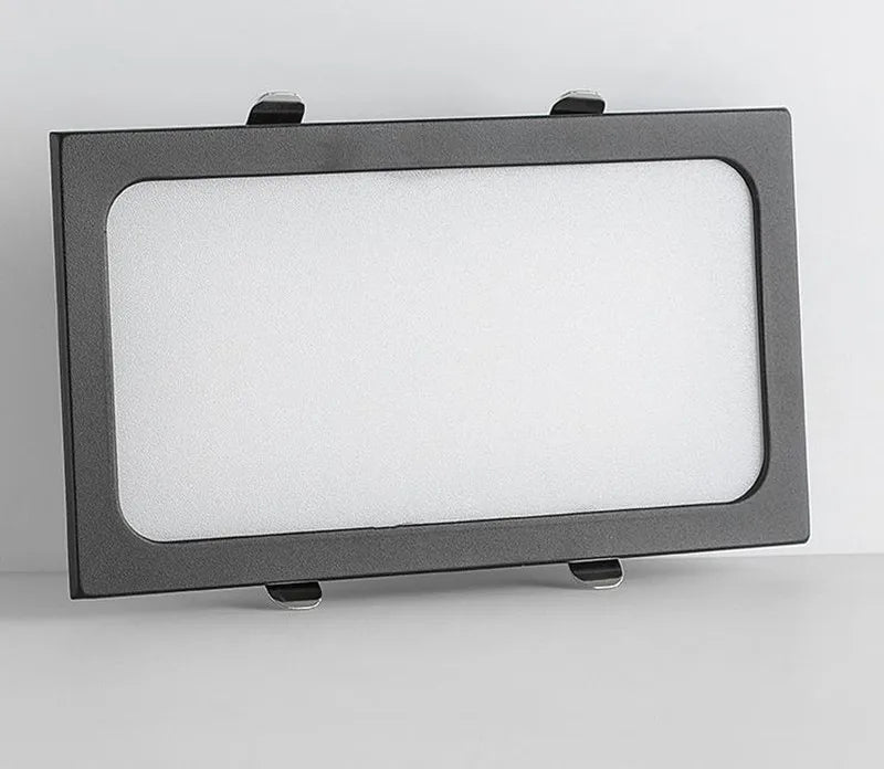 plaque led moderne noir blanc 12w 18w 24w clips métalliques opacité 10x20cm