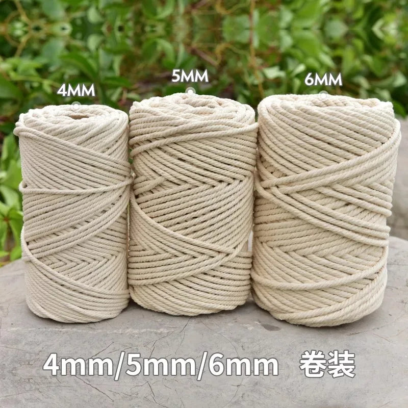 corde coton tissée torsades beige rustique haute ténacité imperméable écolo décoration maison mariage DIY