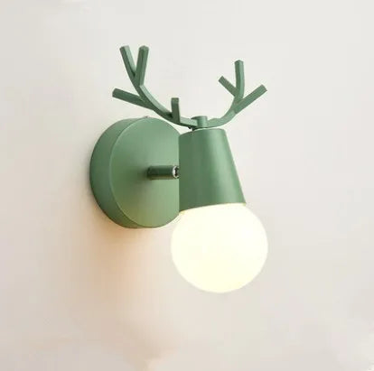 applique murale moderne led antlers stylisés bois métal couleurs multiples minimaliste