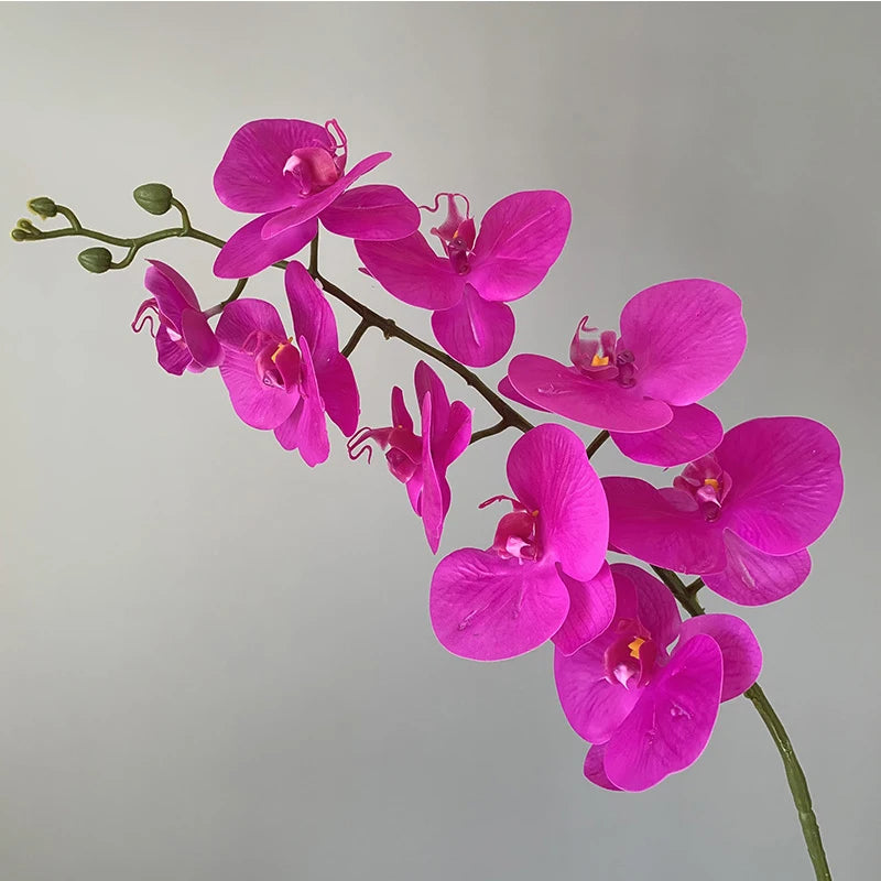 décoration intérieure orchidées artificielles blanc rose jaune feuilles vertes minimaliste mariage anniversaire baby shower