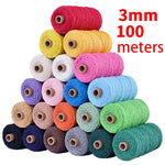 corde macramé coton torsadé mm décoration artisanale rustique fait main textile maison