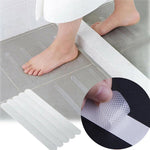 tapis bain antidérapant transparent rayures texturé moderne adhésif pack 6pcs