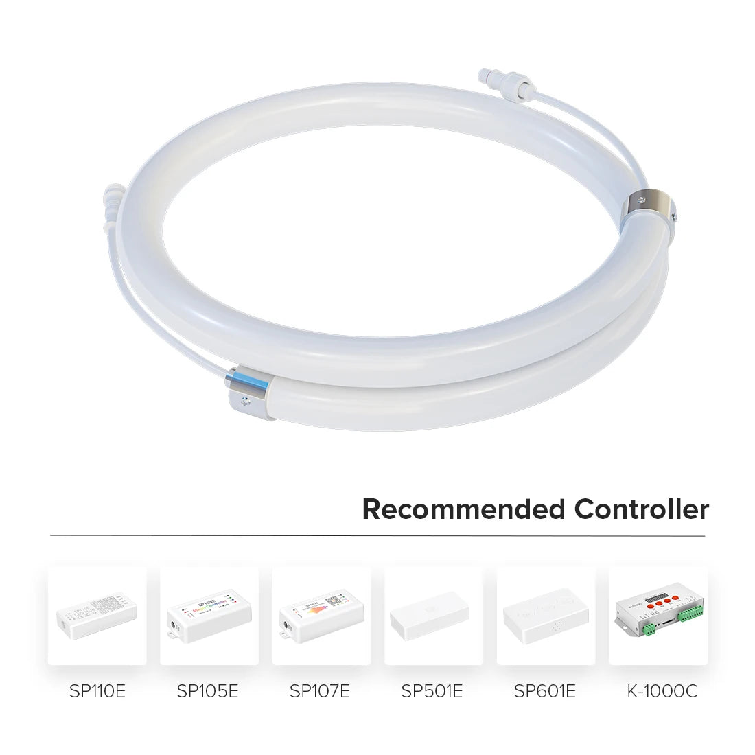 Tube néon LED utilisé pour décorer une tête de lit dans une chambre