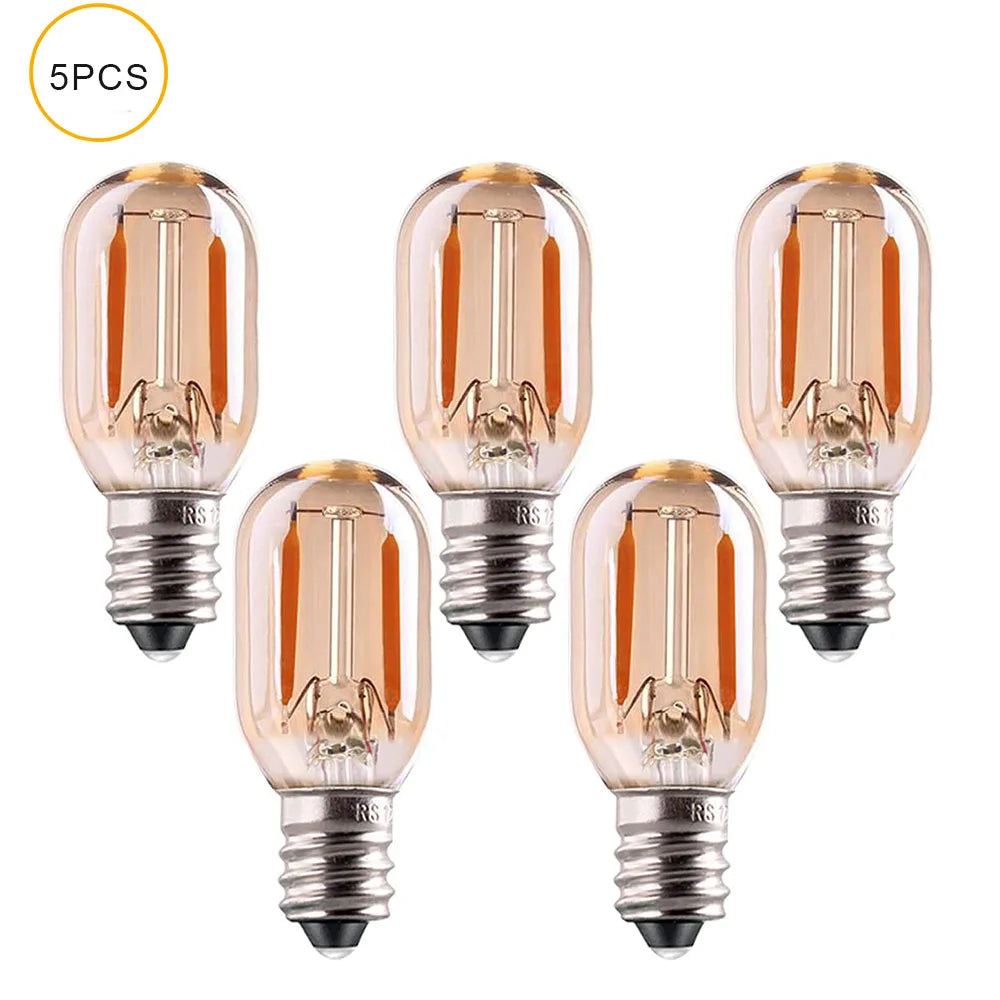 ampoules led filament vintage e12 e14 transparentes dorées 220v 25000h 2200k