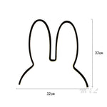 veilleuse led lapin moderne minimaliste câble interrupteur blanc chambre étude lumière nocturne deco chambre