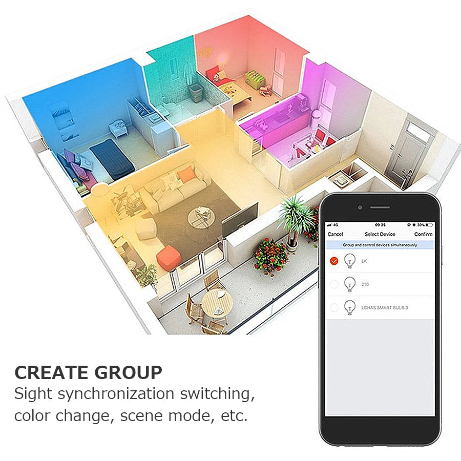 ampoule led gu10 wifi blanc moderne contrôle app alexa google