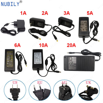 adaptateur secteur 12v dc alimentation électrique noir bande led camera cctv