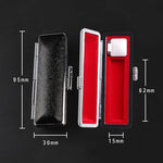 boîte rangement stylos simili cuir clics métalliques classique couleur bleue rouge marron