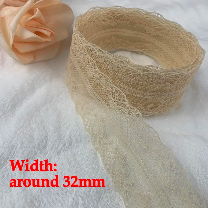 ruban dentelle filet brodé élégant décoration mariage couture tissu décoratif bordure artisanat