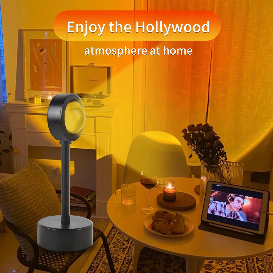 lampe led veilleuse ambiance chambre salon noir orange rose violet rouge moderne minimaliste usb