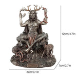 statue celtique cernunnos dieu barbe bois cerf ours serpent verteextérieur jardin décoration ornement table