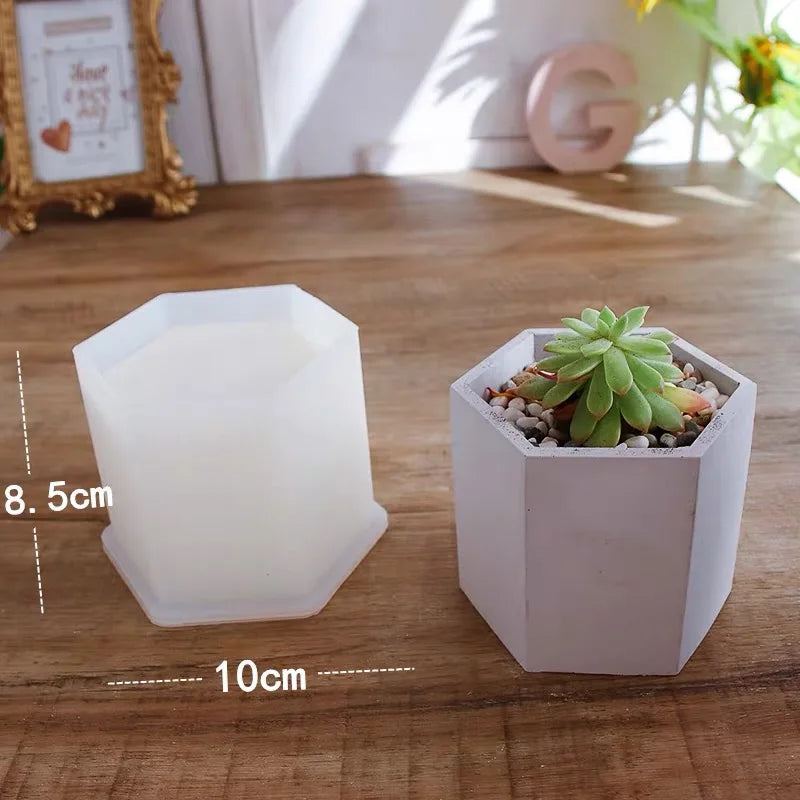 moule silicone pot plante carré rond reutilisable moderne gris mat opacité