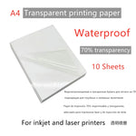 papier autocollant imprimable a4 blanc moderne 10 feuilles étanche imprimante jet d'encre bricolage artisanat