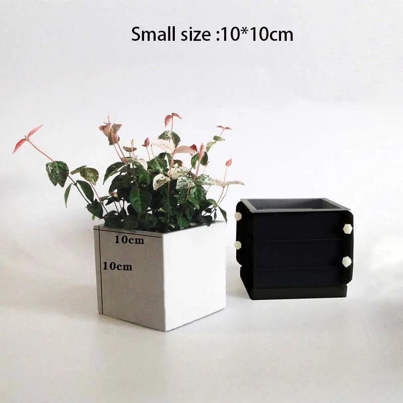 moule silicone pot plante carré rond reutilisable moderne gris mat opacité