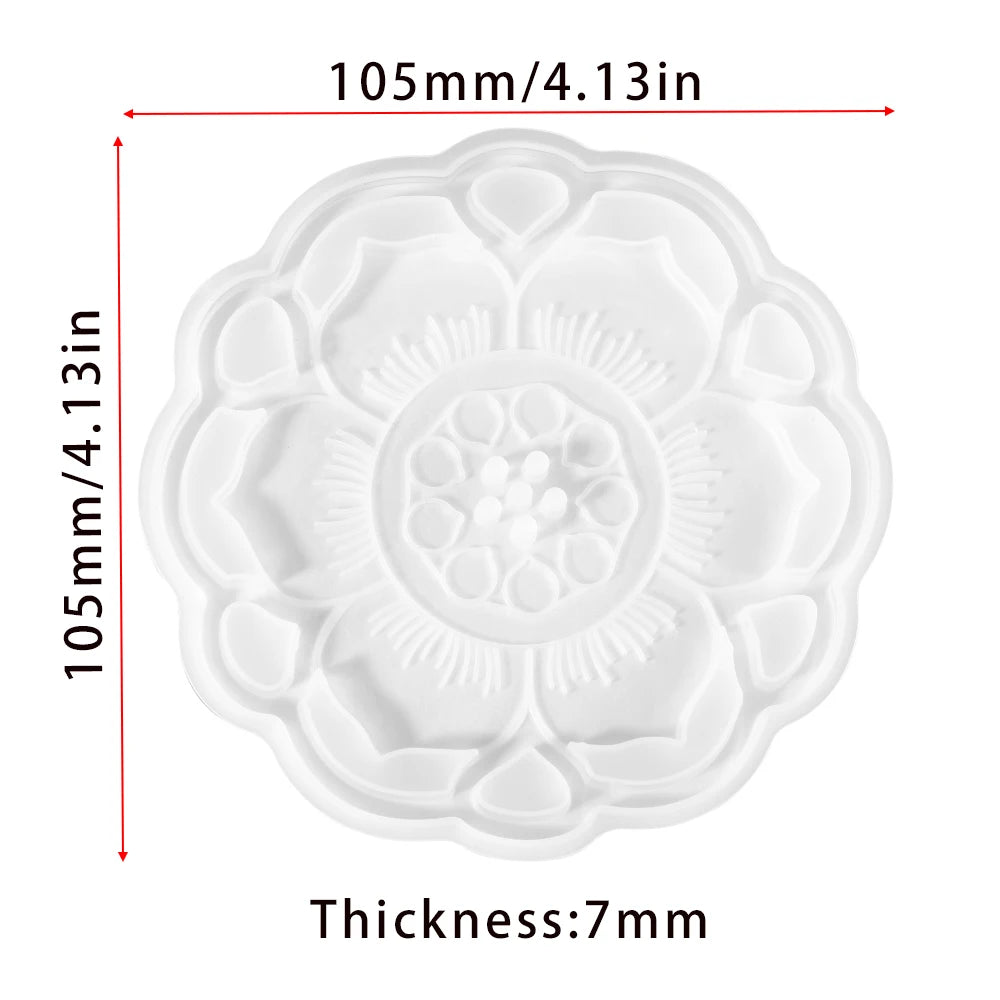 moulages silicones transparents coques fleurs motifs decoratifs table maison epoxy
