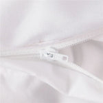 housse couette imprimée moderne 100% polyester blanc double queen king size
