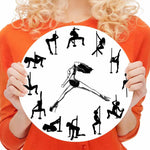 Horloge murale Pole Dancer détails du cadran