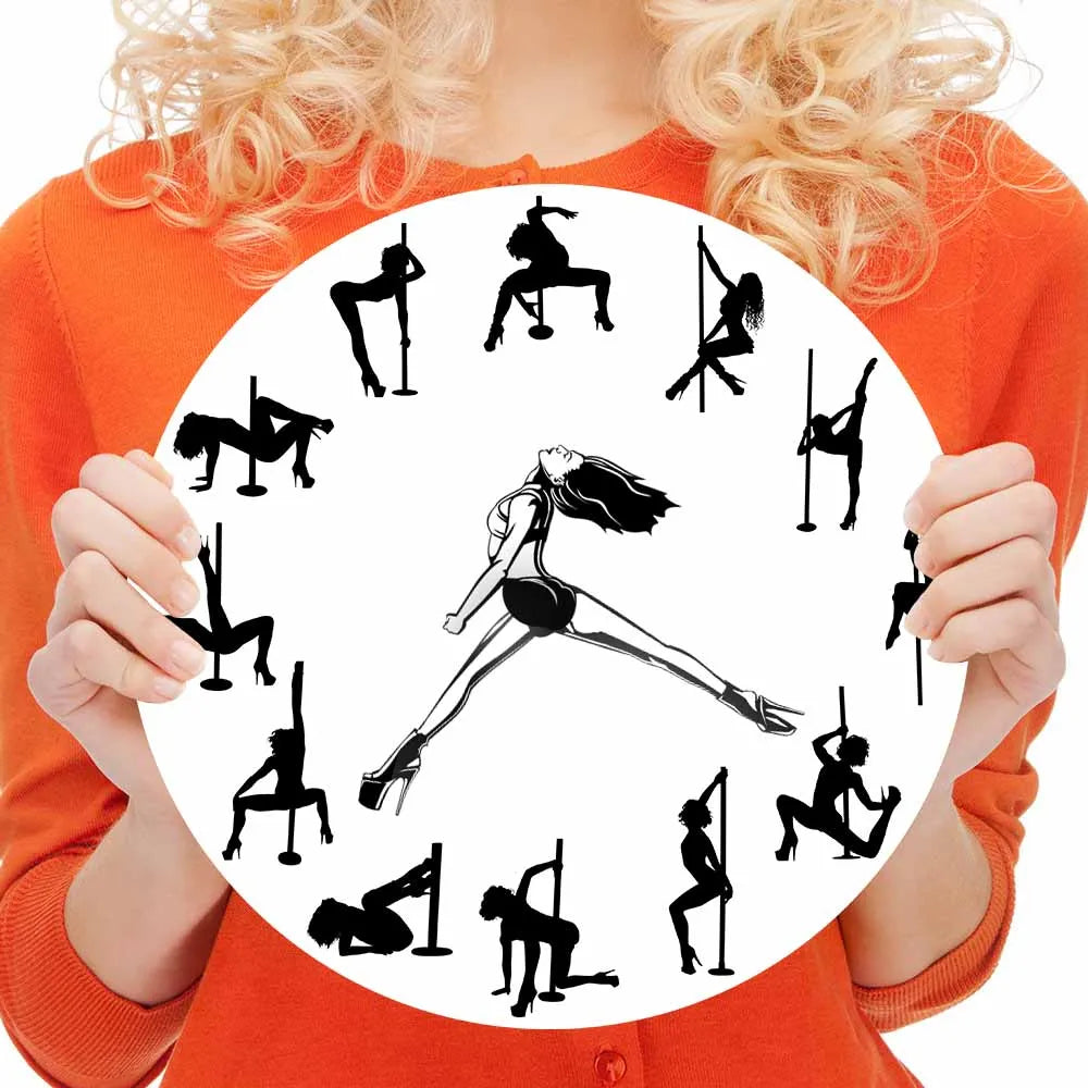 Horloge murale Pole Dancer détails du cadran