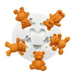 moule silicone ours coeurs décoration gâteau fondant sugarcraft résine cupcakes cartoonaire respectueux environnement