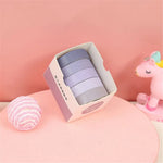 ruban adhésif décoratif washi tape masking tape 12 moderne minimaliste bleu vert rose gris