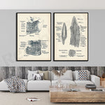 Deux affiches anatomiques représentant en détail la structure des dents et des caractéristiques buccales, constituant un outil éducatif utile pour les professionnels de la santé et les passionnés d'anatomie.