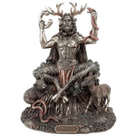 statue celtique cernunnos dieu barbe bois cerf ours serpent verteextérieur jardin décoration ornement table