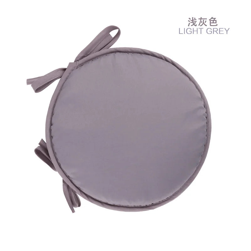 coussin siège rond rubans fixation chaise cuisine moderne uni