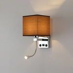 lampe murale moderne toile lin noir beige interrupteur usb 249 2000 lumens chambre cuisine
