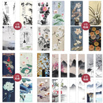 écran vintage bois chinois fleurs calligraphie stickers traditionnel intérieur décoration artisanale miniature