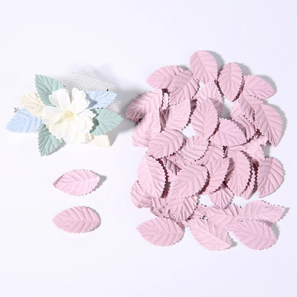 feuilles décoratives relief rose vert bleu beige noir automne mariage décoration intérieure vintage DIY