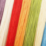 rideaux decoratifs moderne semi transparents franges violet blanc cassé rouge vert bleu rose beige
