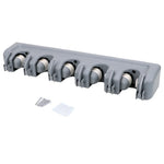 porte balai mural gris moderne adhésif support rangement balais accessoires nettoyage