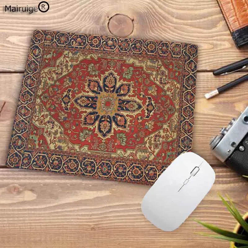 tapis souris persan impermeable 22x18cm rouge noir bleu beige non glissant adapté jeux personnalisable