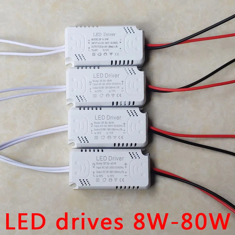 driver led blanc moderne 260 300ma 165 265v ac input 120 240v dc output