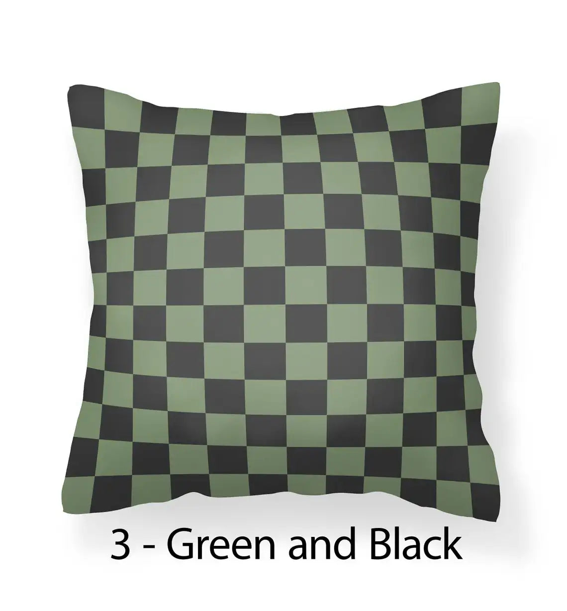 housse coussin velours carreaux vert clair blanc moderne nordique décoration intérieure lit canapé salon