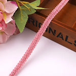 ruban decoratif dentelle violet beige bleu rose rouge orange classique 11mm polyester echangetable