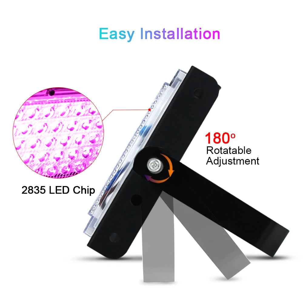 lampe led croissance végétale 100w 150w 50w spectre complet 180deg réglable clips aluminium moderne
