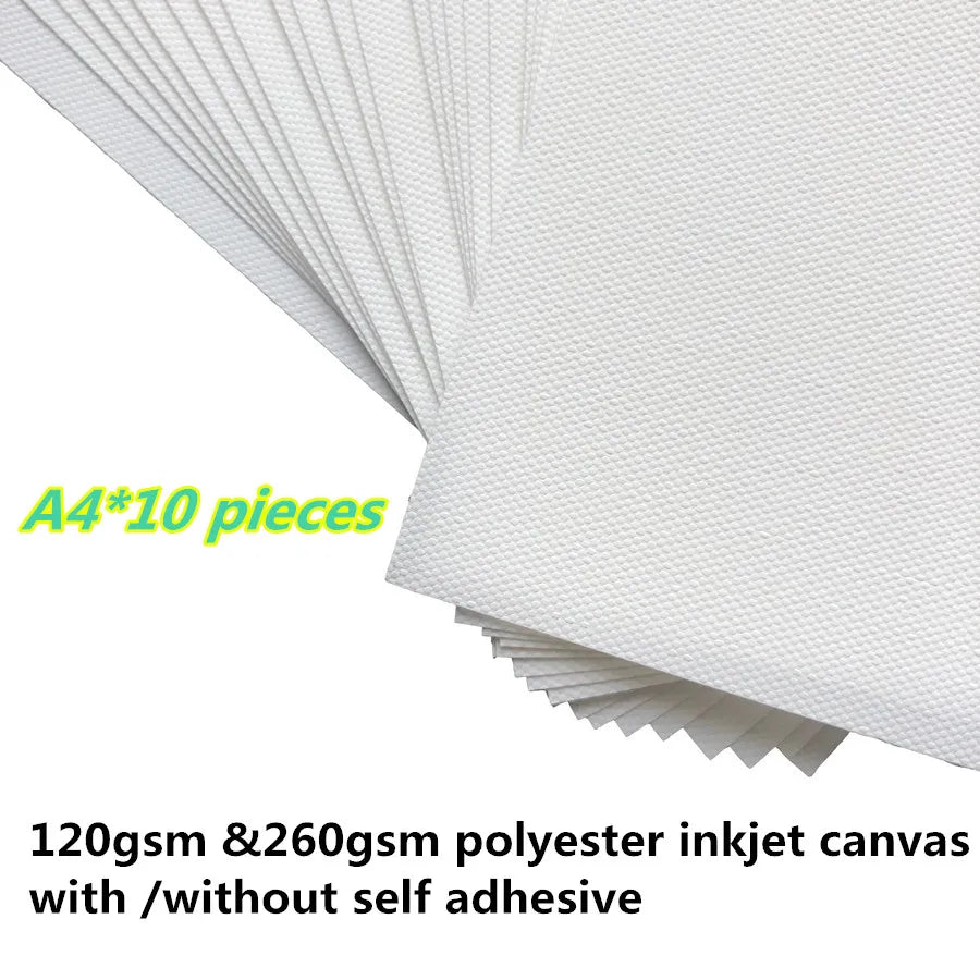 toile polyester imprimante jet d'encre blanc tissée mat adhésive A4 moderne photo papier