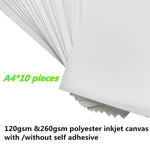 toile polyester imprimante jet d'encre blanc tissée mat adhésive A4 moderne photo papier
