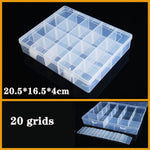 boite rangement plastique transparente compartiments ajustables bijoux petits objets divers