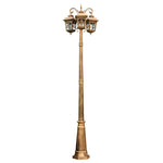lampe rue industrielle bronze noir verre teinté ornements floraux classique ip54 26cm 3m