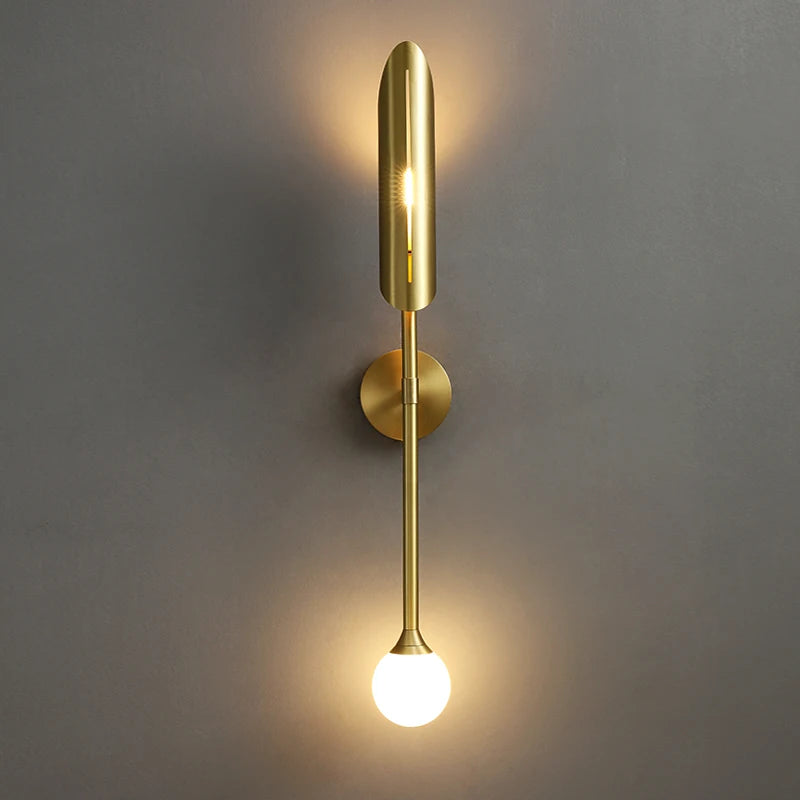 lampe murale moderne or sphère verre diffuseuse cuisine salle manger minimaliste led 220v 110v