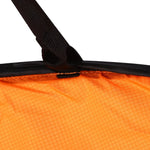 sac main pliable orange tissu carreaux moderne boucle métallique poignée noire fermeture glissière pratique